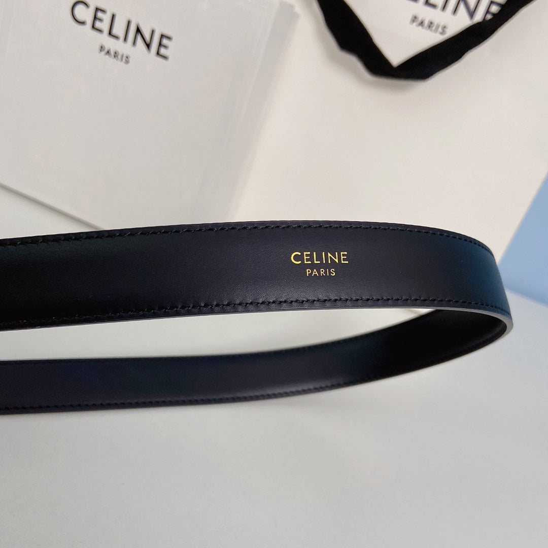 Medium Spike Belt 25mm Black Calfskin Loop Silver Silver Finishing - 30