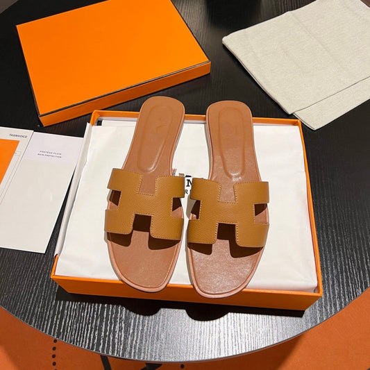 0RAN SANDAL Leather Brown - 35