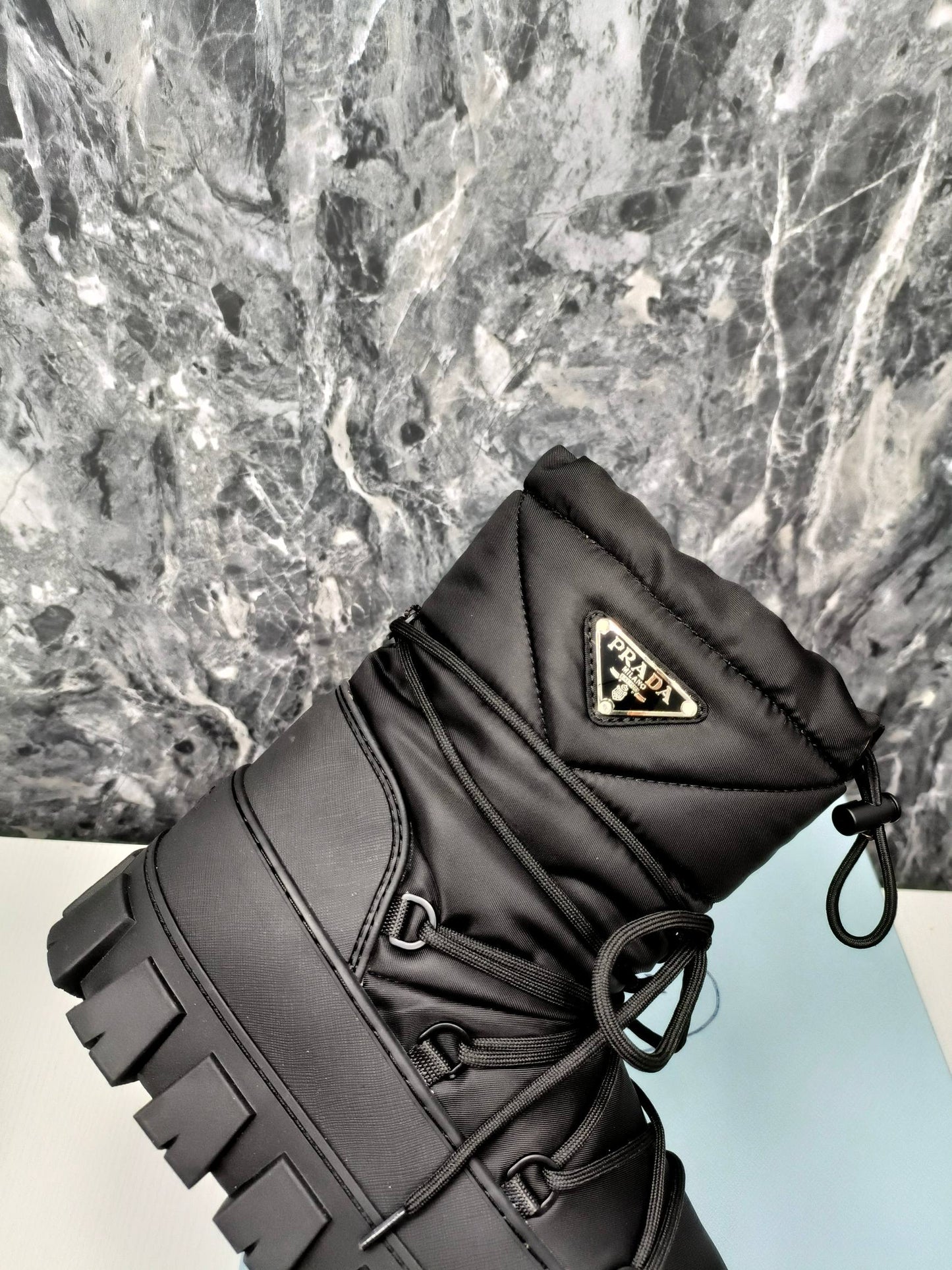 PRA RE-NYLON GABARDINE APRÈS SKI BOOTIES BLACK - 35