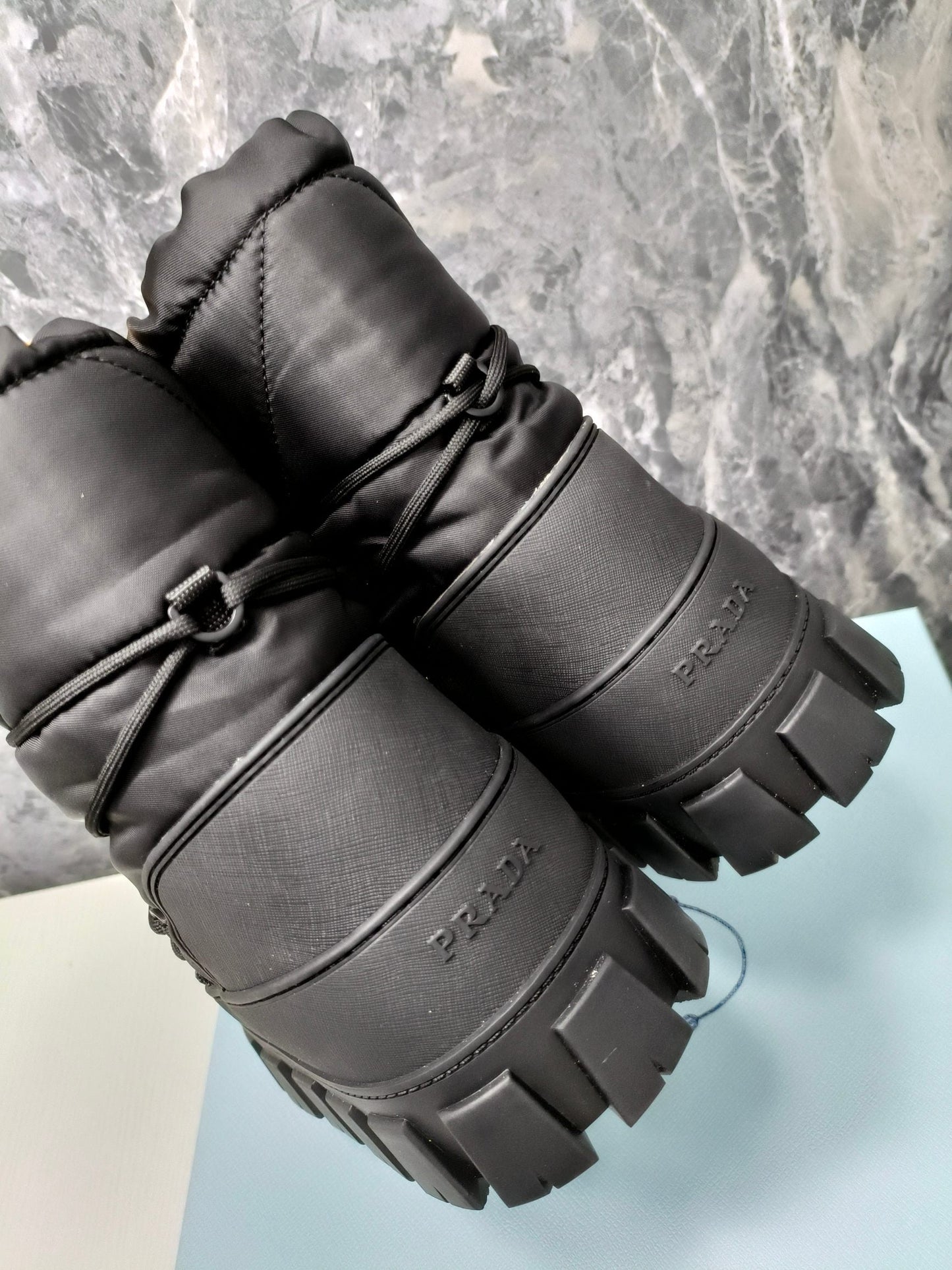 PRA RE-NYLON GABARDINE APRÈS SKI BOOTIES BLACK - 35