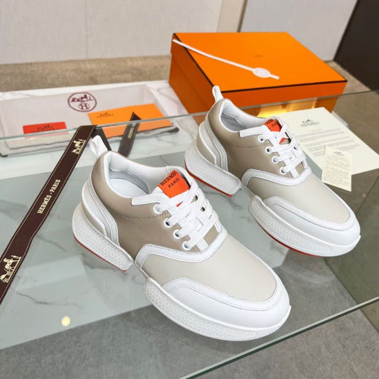 GIGA SNEAKER CARAMEL MIX СВІТЛО-СІРА ТЕЛЯЧА ШКІРА - 35