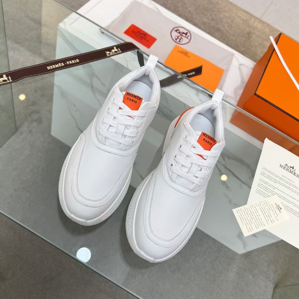 GIGA SNEAKER ORANGE MIX WHITE CALFSKIN - 35