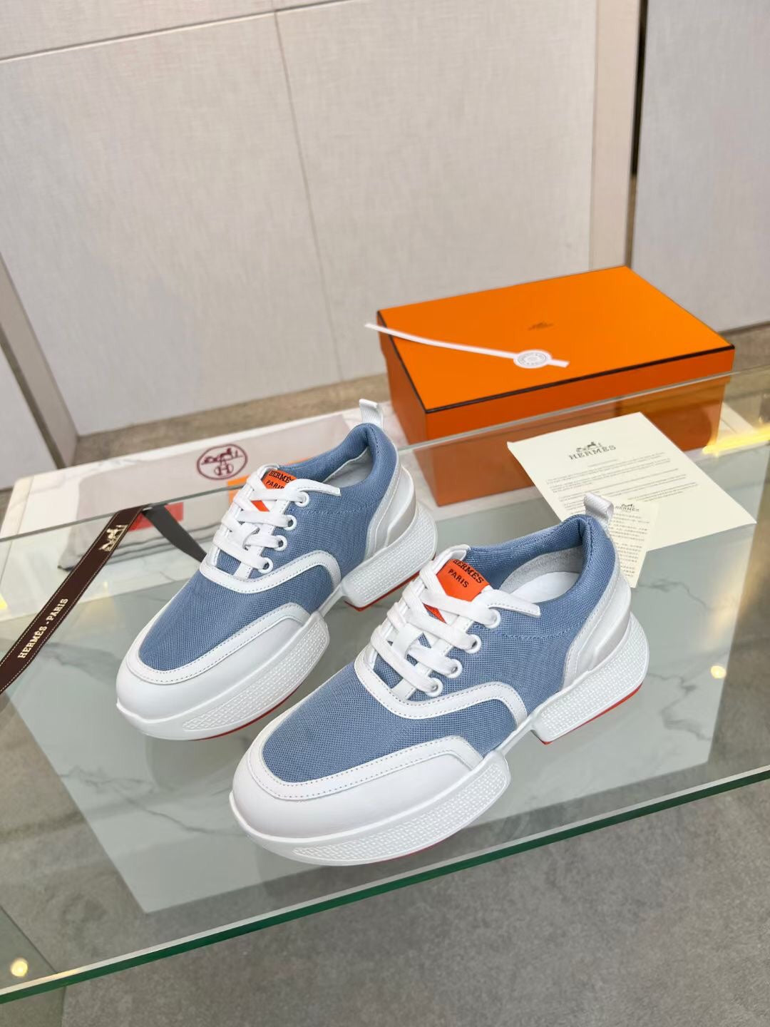 GIGA SNEAKER SKY MIX WHITE CALFSKIN - 35