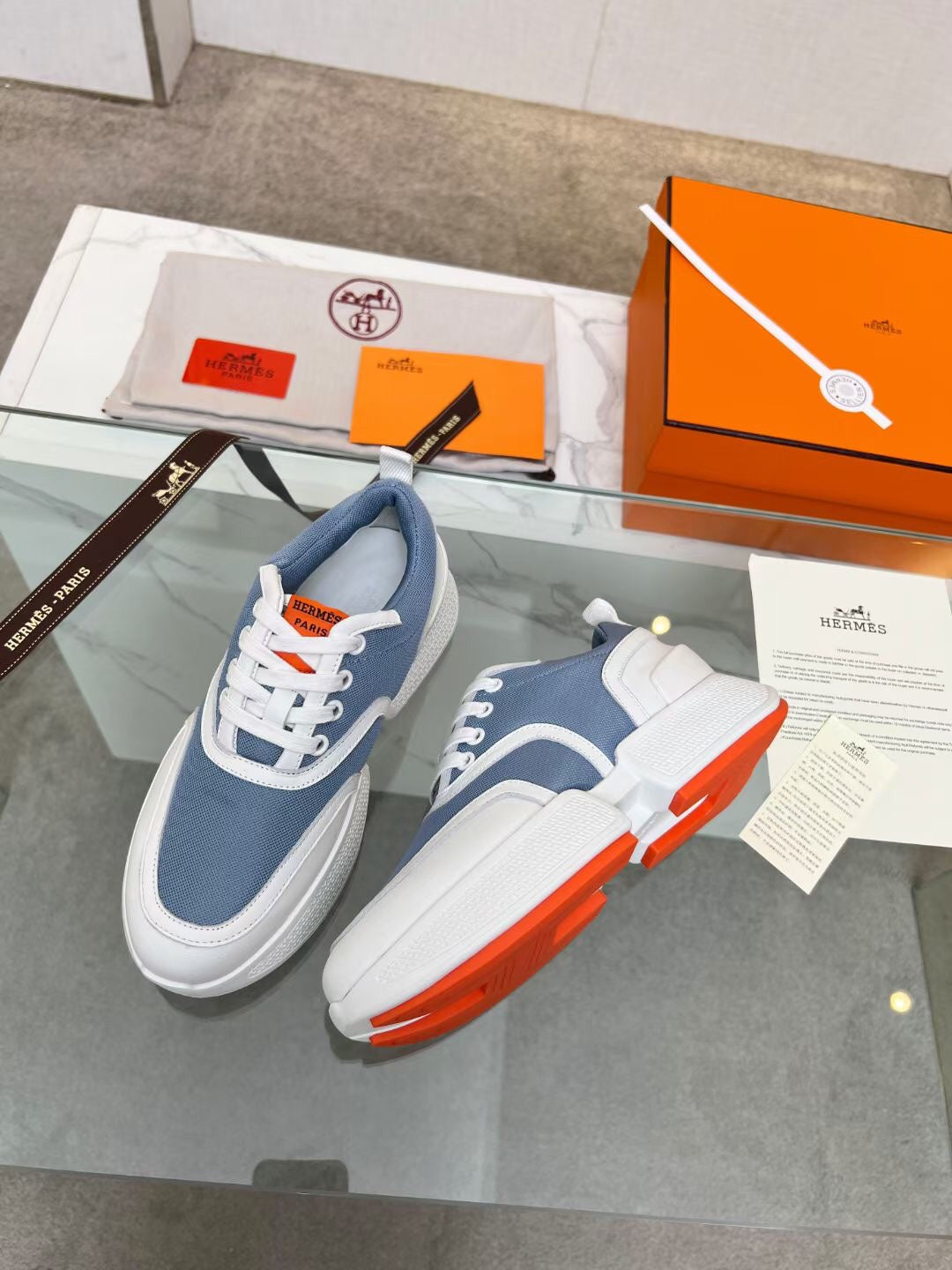 GIGA SNEAKER SKY MIX WHITE CALFSKIN - 35