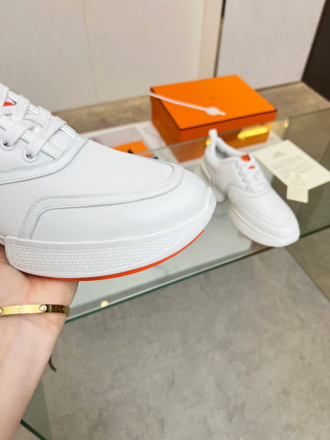 GIGA SNEAKER WHITE CALFSKIN - 35