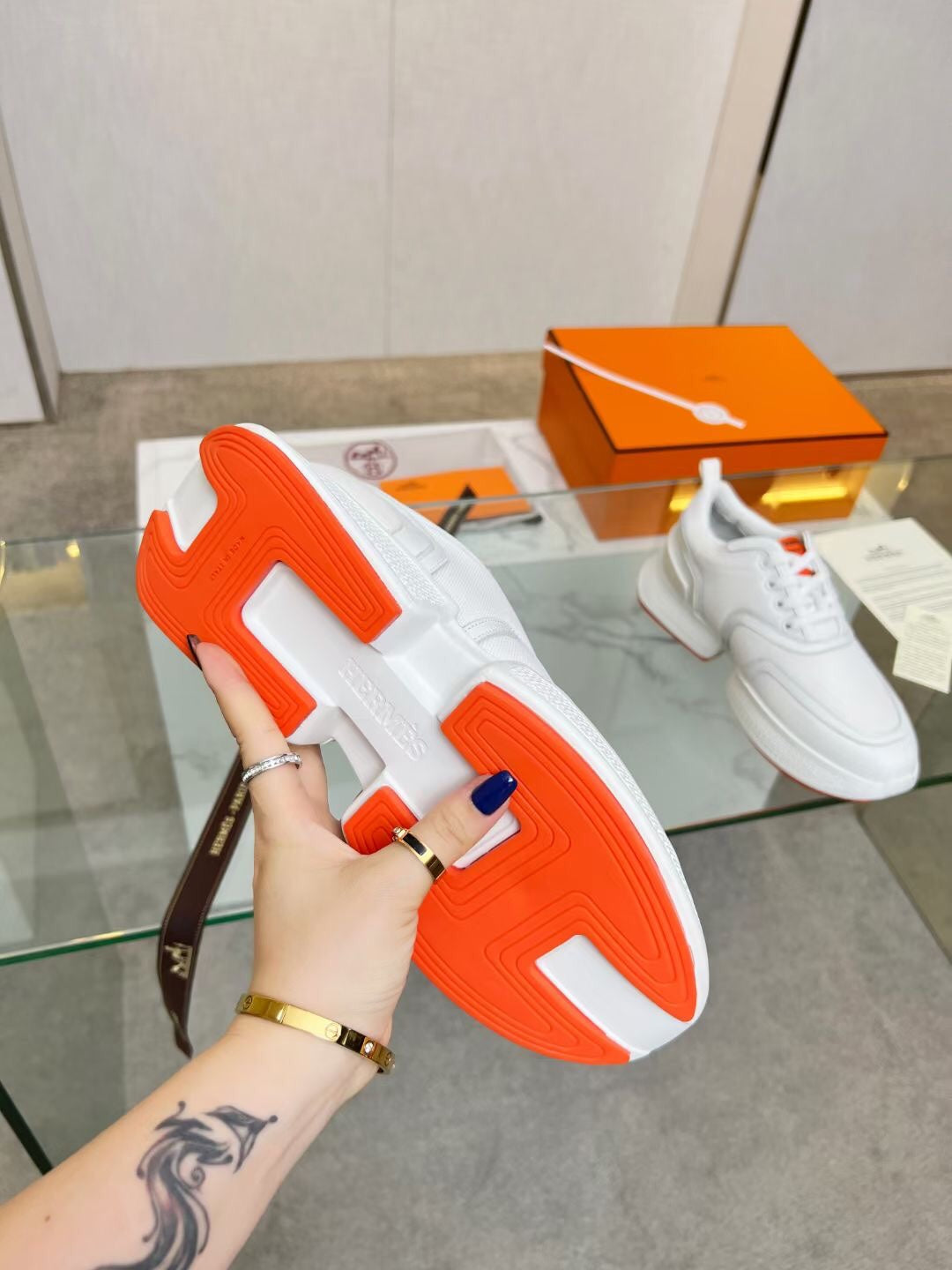 GIGA SNEAKER WHITE CALFSKIN - 35