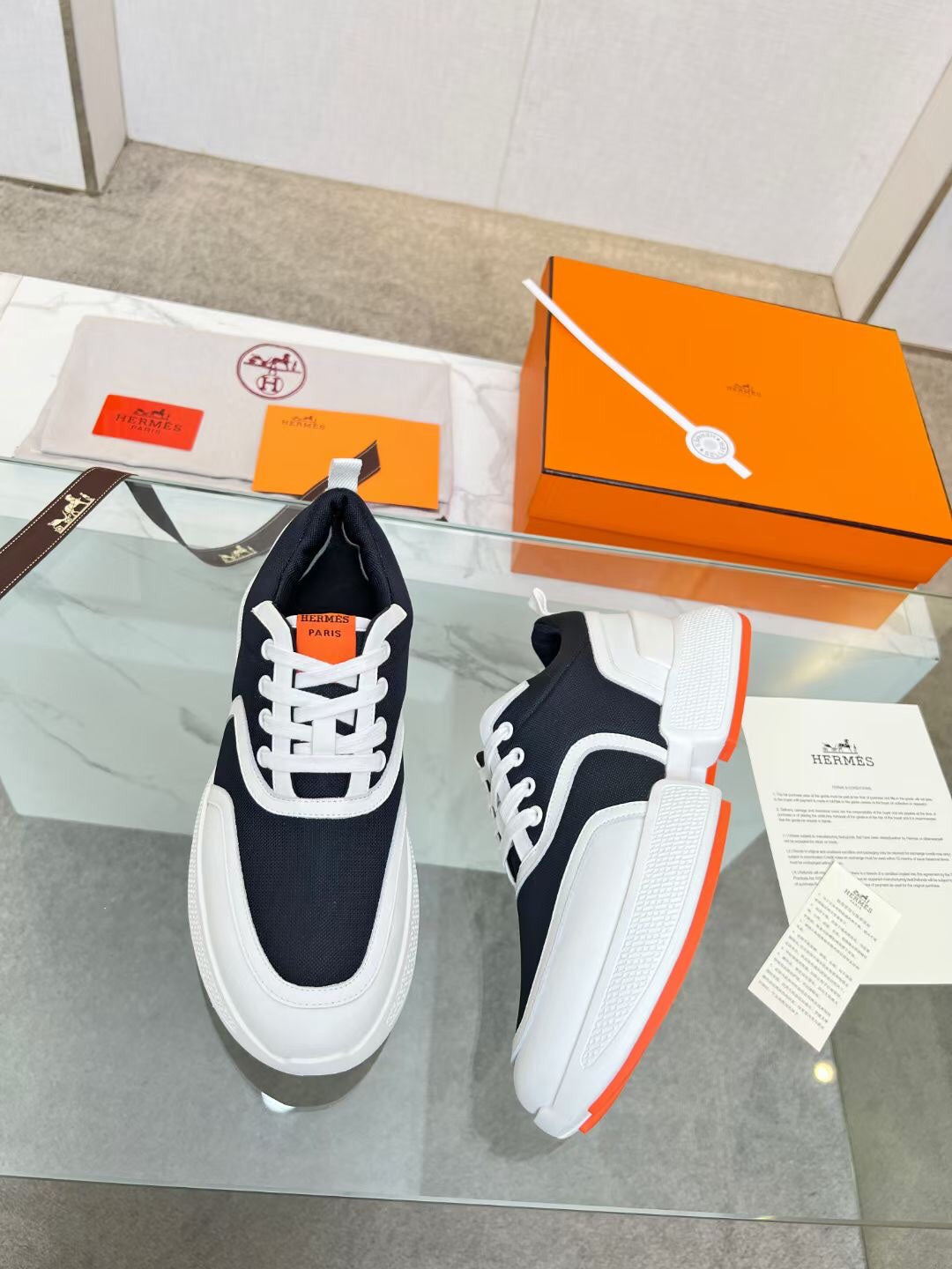 GIGA SNEAKER CHARCOAL BLUE CALFSKIN - 35