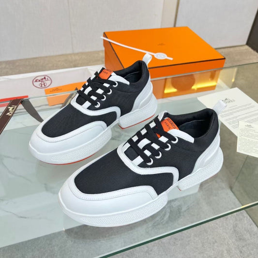 GIGA SNEAKER BLACK MIX WHITE CALFSKIN - 35