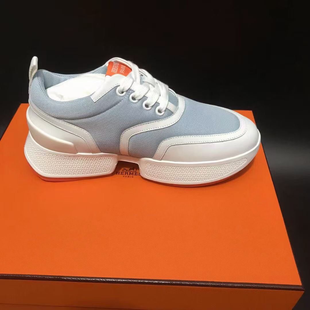 GIGA SNEAKER BRIGHT GRAY MIX WHITE CALFSKIN - 35