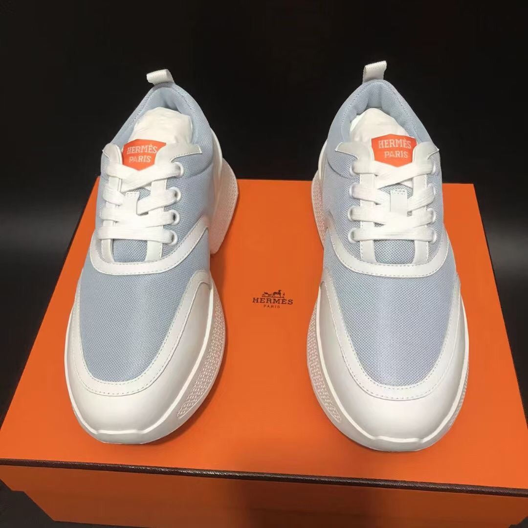 GIGA SNEAKER BRIGHT GRAY MIX WHITE CALFSKIN - 35