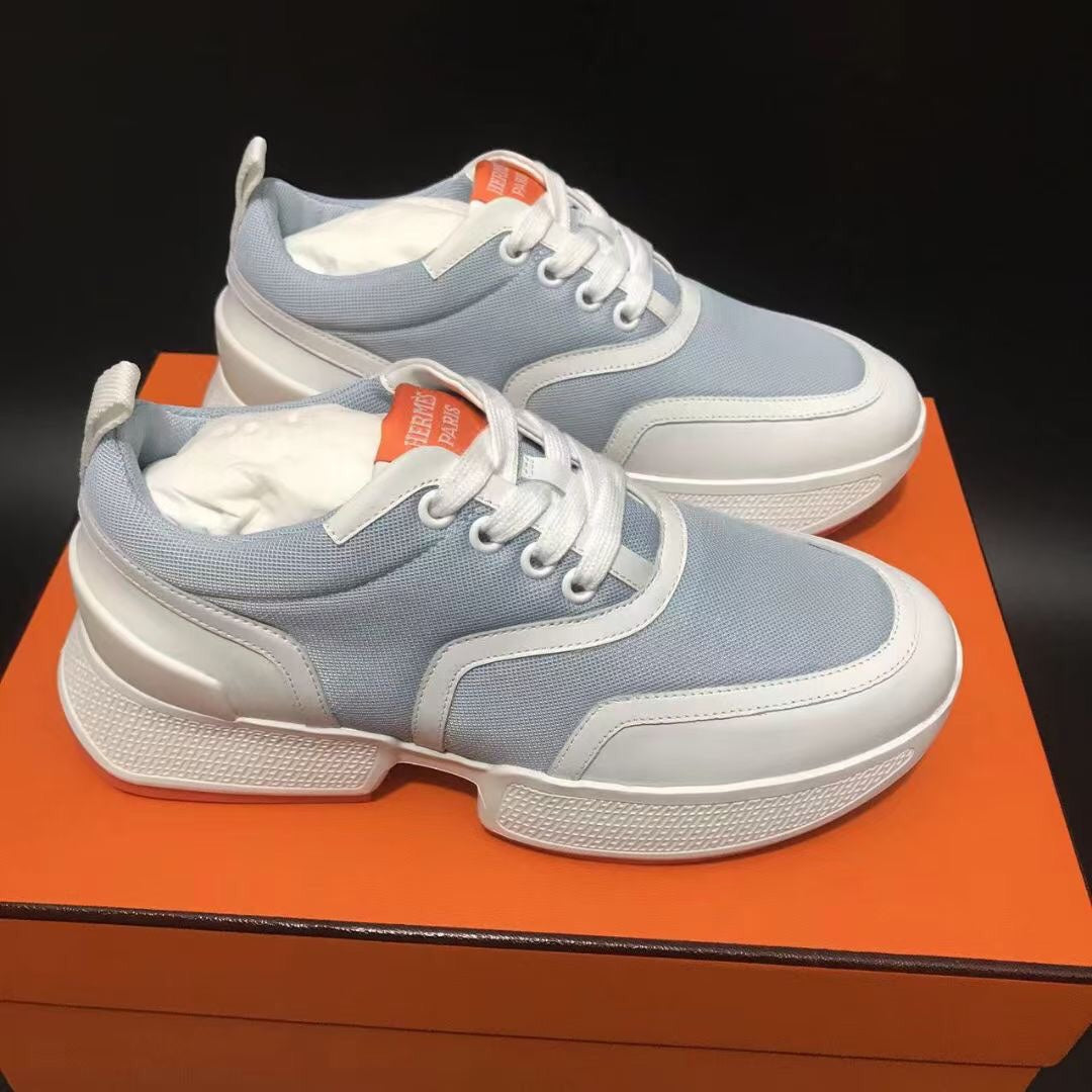 GIGA SNEAKER BRIGHT GRAY MIX WHITE CALFSKIN - 35