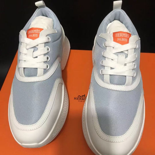 GIGA SNEAKER BRIGHT GRAY MIX WHITE CALFSKIN - 35