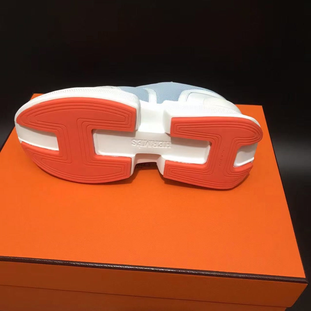 GIGA SNEAKER BRIGHT GRAY MIX WHITE CALFSKIN - 35