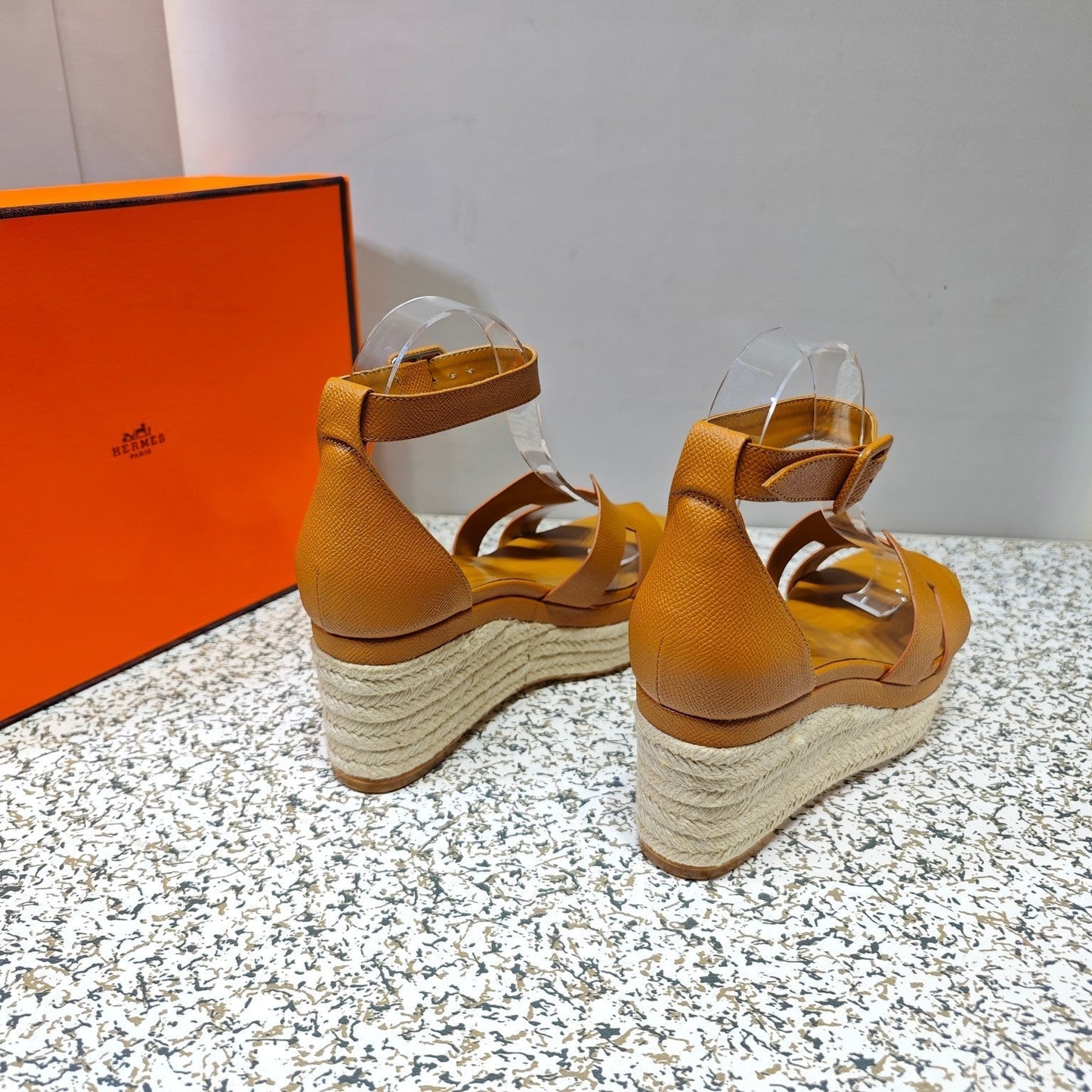 ELDA ESPADRILLE 80 AMBER CALFSKIN - 35