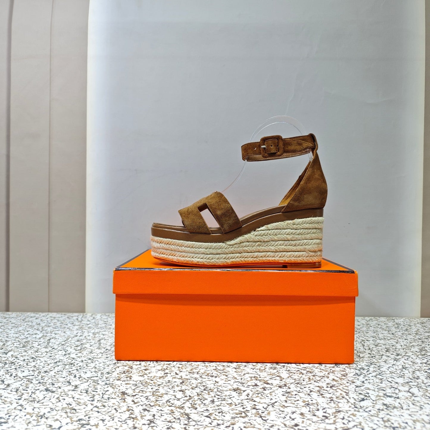 ELDA ESPADRILLE 80 BROWN SUEDE - 35