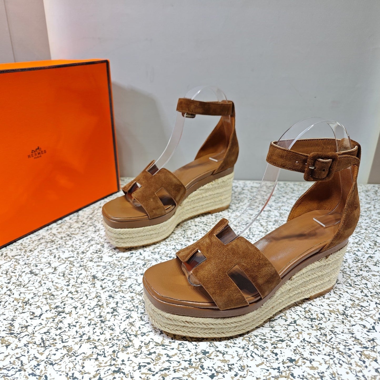 ELDA ESPADRILLE 80 BROWN SUEDE - 35