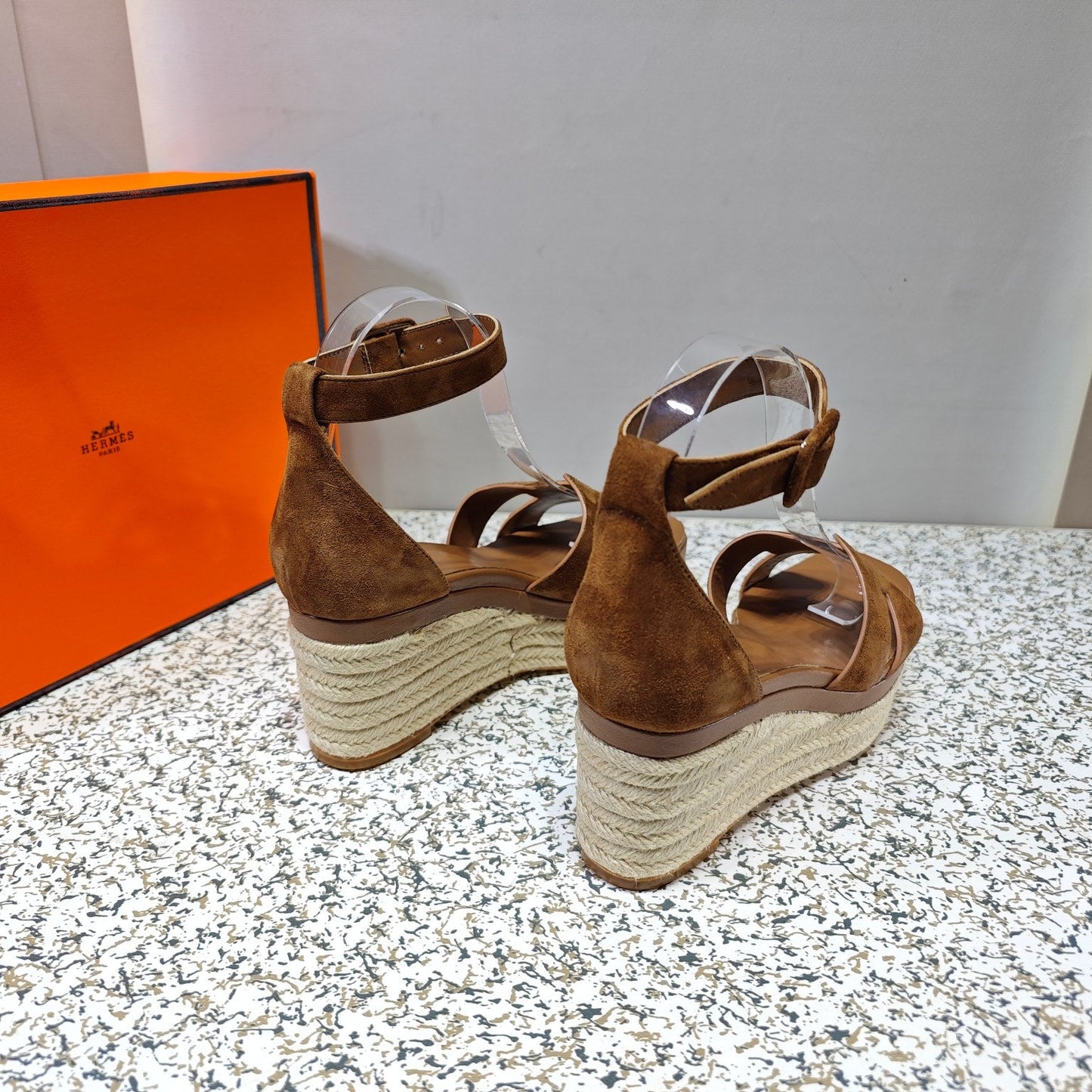 ELDA ESPADRILLE 80 BROWN SUEDE - 35