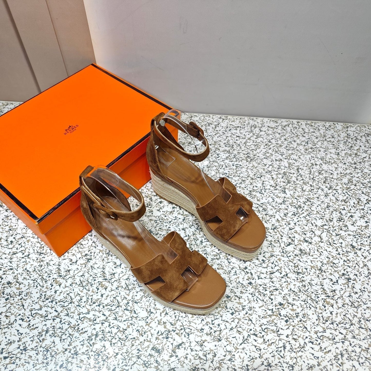 ELDA ESPADRILLE 80 BROWN SUEDE - 35