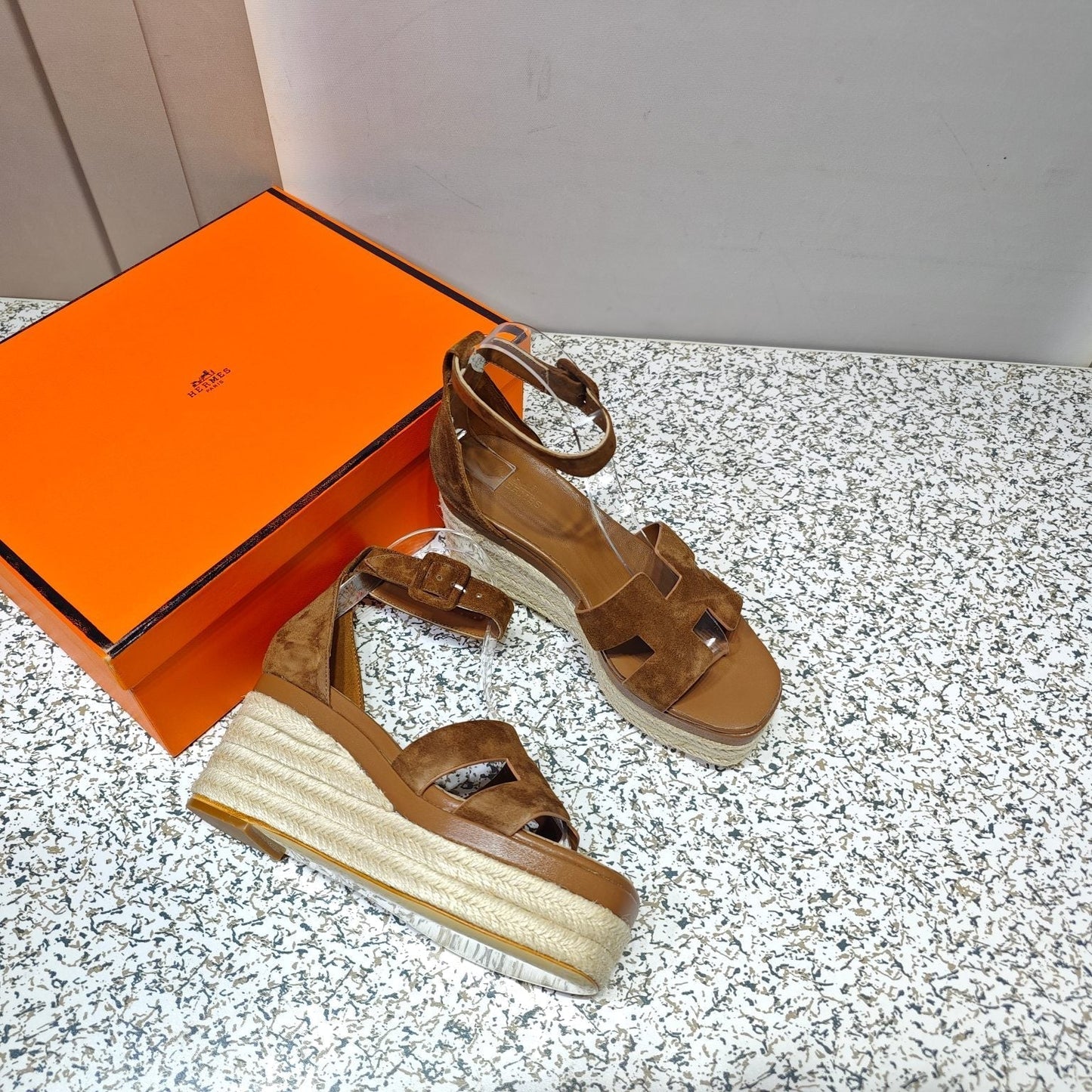 ELDA ESPADRILLE 80 BROWN SUEDE - 35
