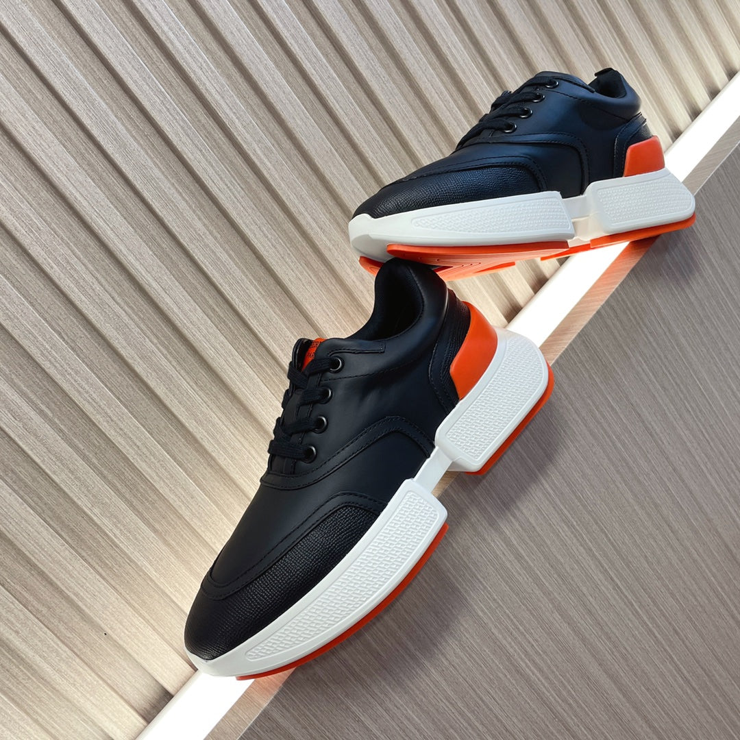 GIGA SNEAKER GLOSSY BLACK CALFSKIN - 35