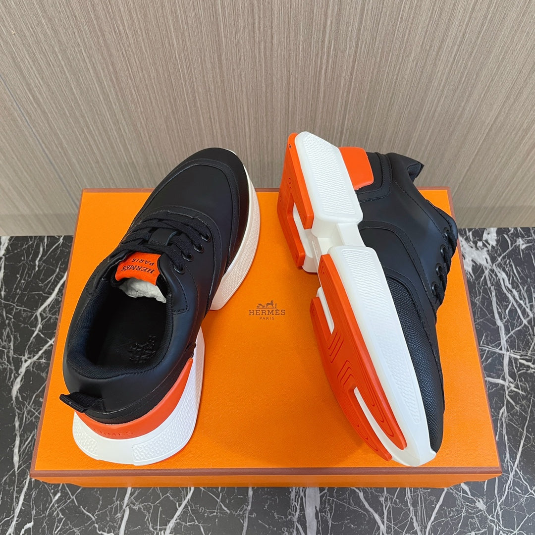 GIGA SNEAKER GLOSSY BLACK CALFSKIN - 35