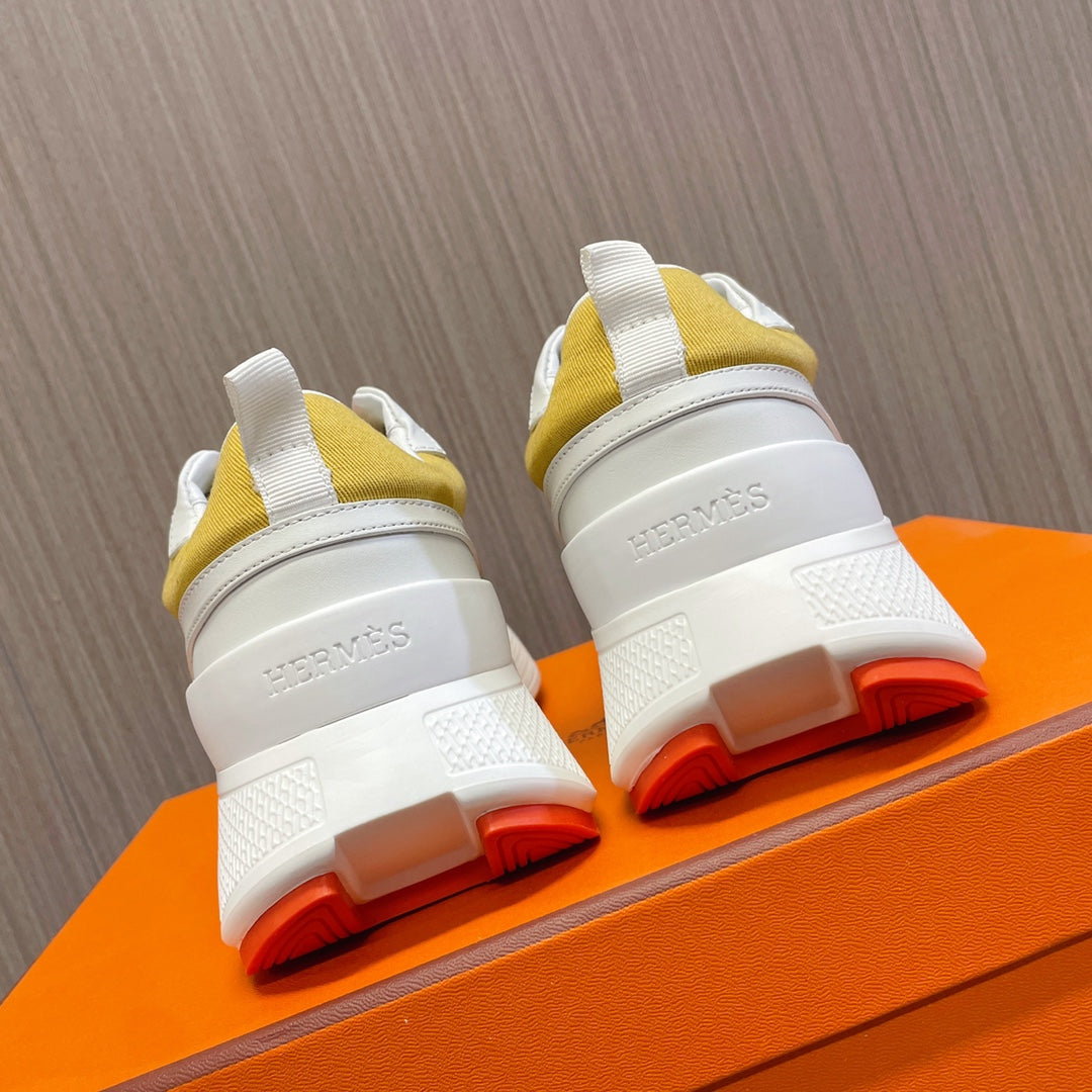 GIGA SNEAKER YELLOW MIX WHITE CALFSKIN - 35
