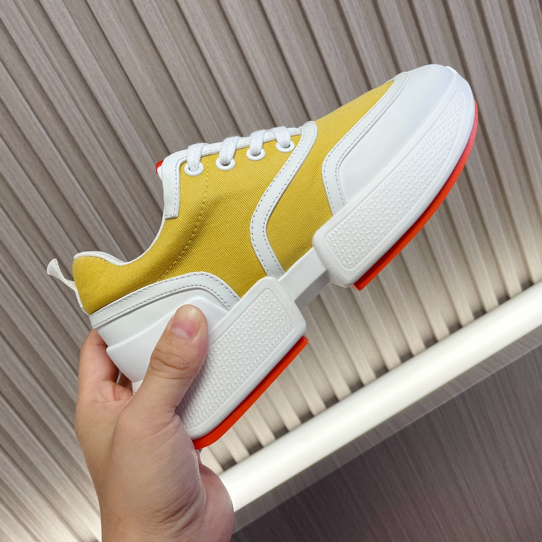 GIGA SNEAKER YELLOW MIX WHITE CALFSKIN - 35
