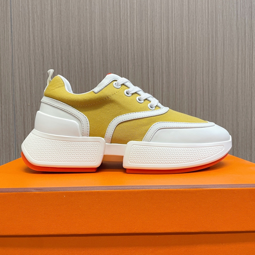 GIGA SNEAKER YELLOW MIX WHITE CALFSKIN - 35
