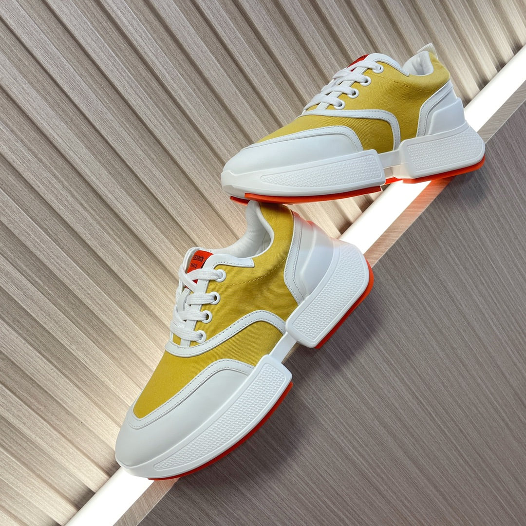 GIGA SNEAKER YELLOW MIX WHITE CALFSKIN - 35