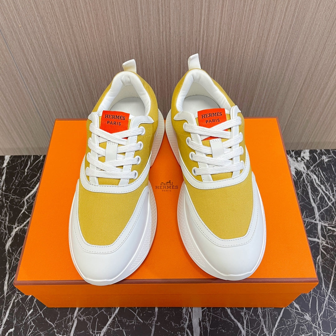 GIGA SNEAKER YELLOW MIX WHITE CALFSKIN - 35