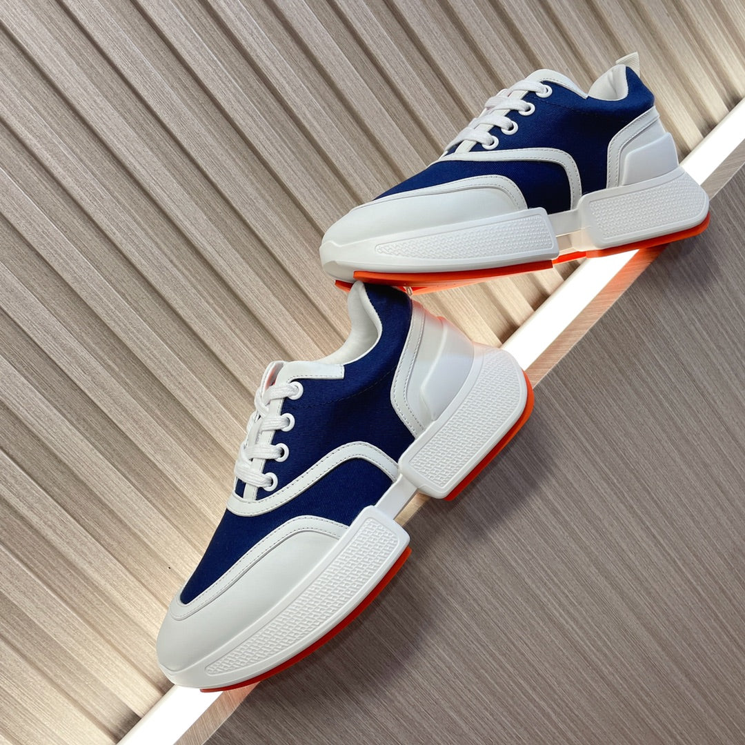 GIGA SNEAKER NAVY MIX WHITE CALFSKIN - 35