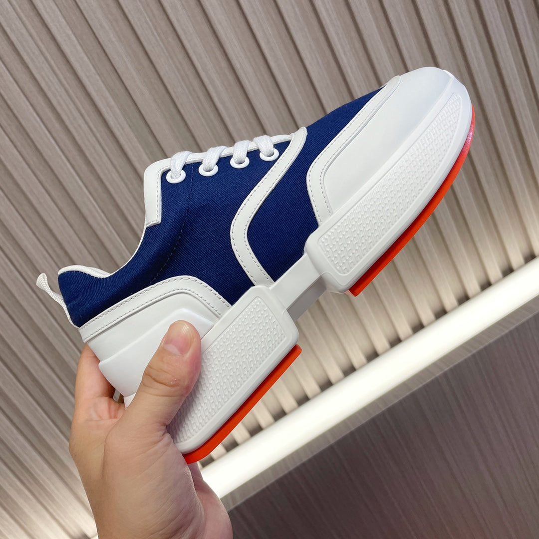GIGA SNEAKER NAVY MIX WHITE CALFSKIN - 35