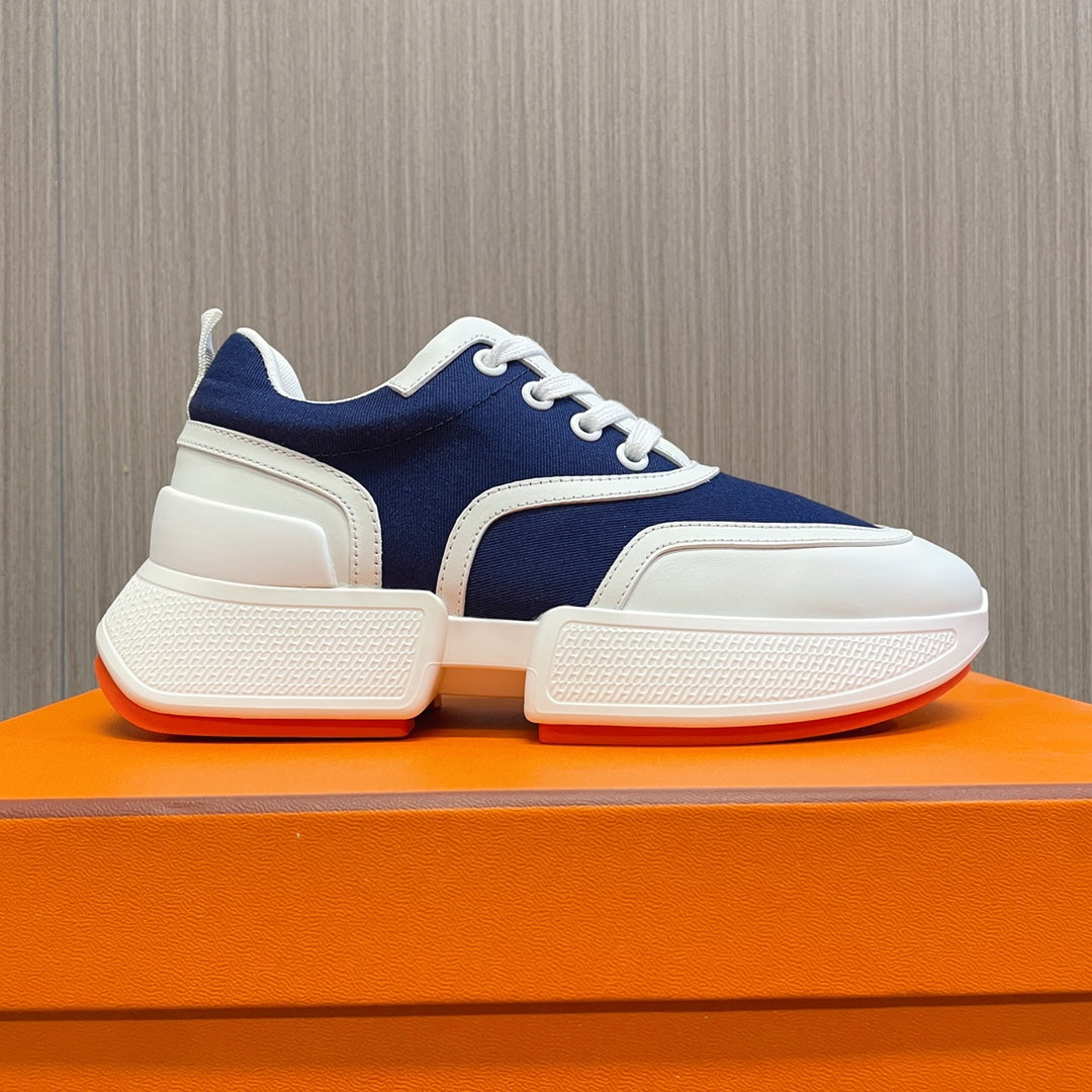 GIGA SNEAKER NAVY MIX WHITE CALFSKIN - 35