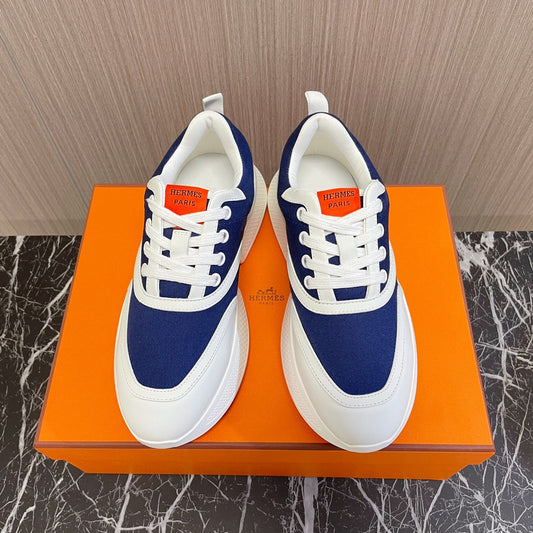 GIGA SNEAKER NAVY MIX WHITE CALFSKIN - 35