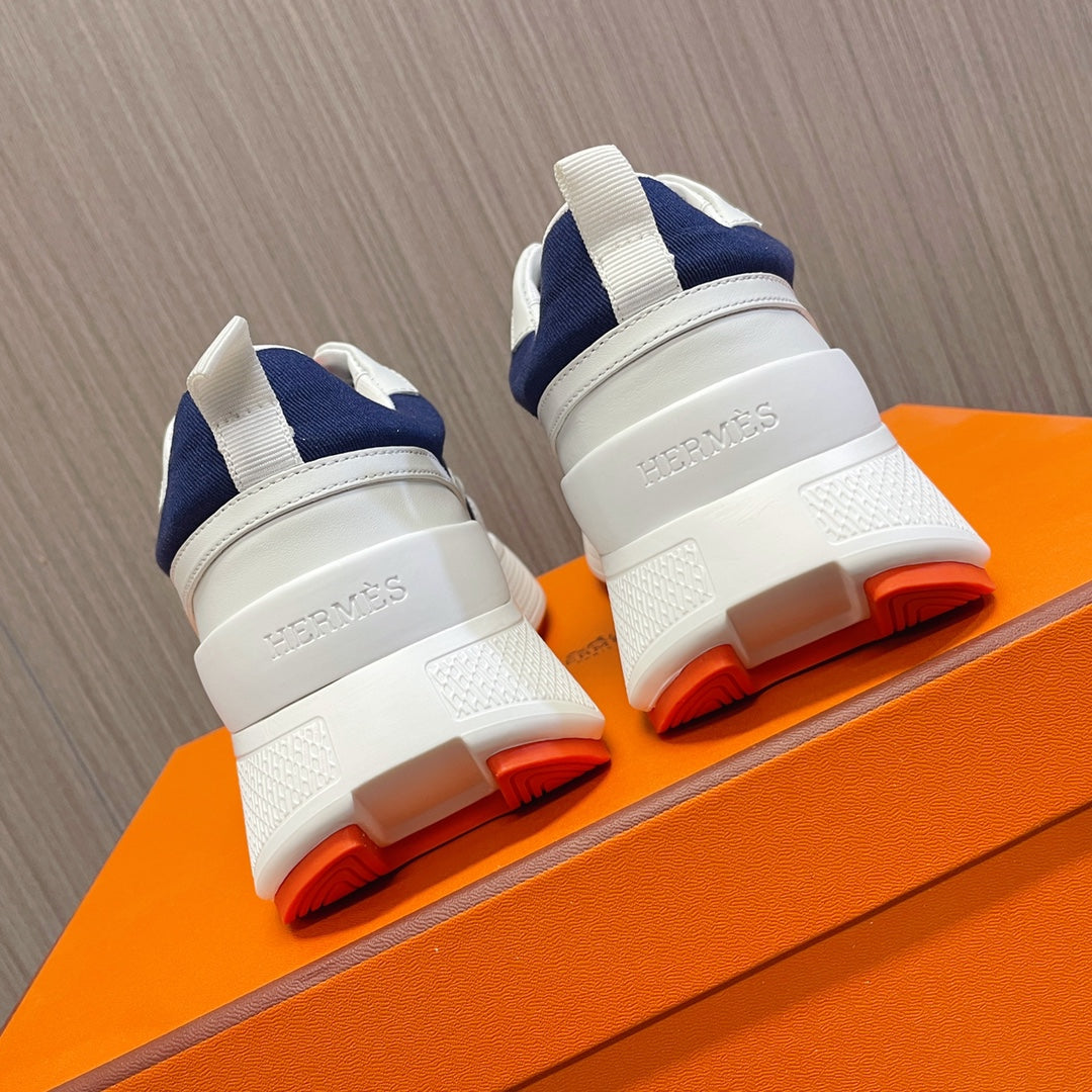 GIGA SNEAKER NAVY MIX WHITE CALFSKIN - 35