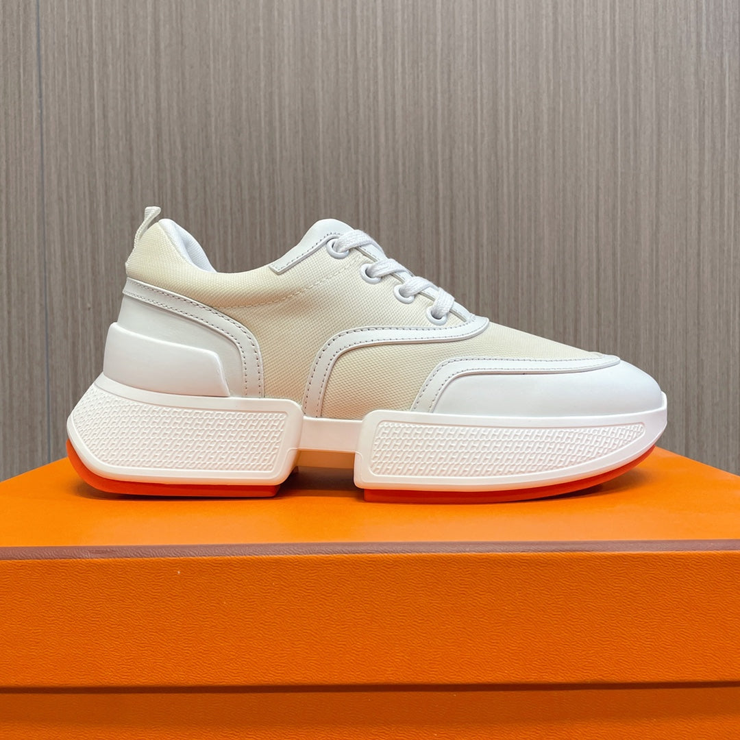 GIGA SNEAKER BLUE PASTEL PINK WHITE CALFSKIN - 35