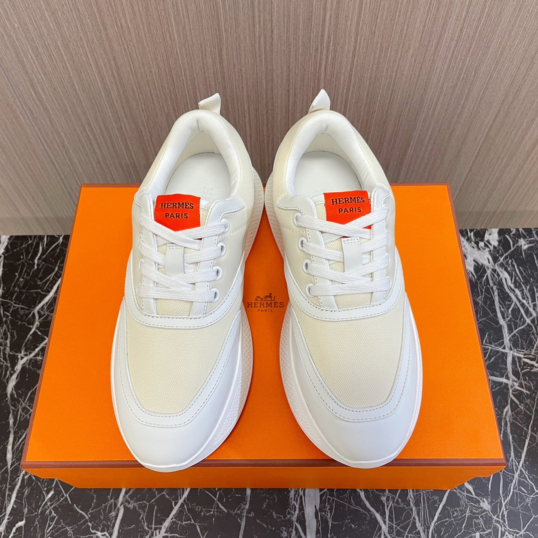 GIGA SNEAKER BLUE PASTEL PINK WHITE CALFSKIN - 35