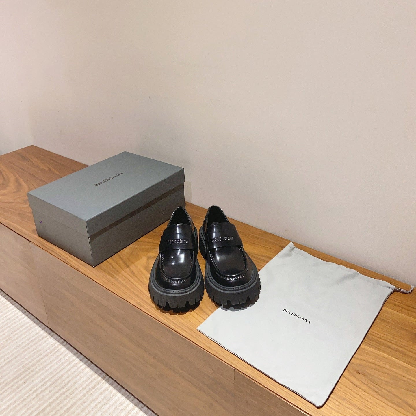 BALENCIAGA 25S LOAFERS IN BLACK CALFSKIN - 35
