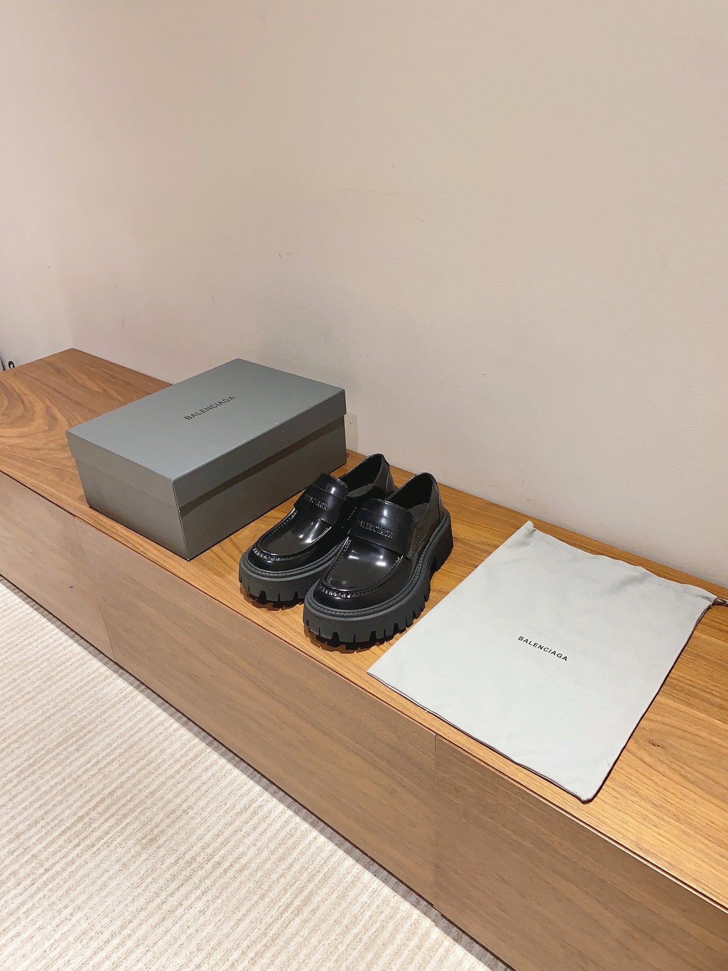 BALENCIAGA 25S LOAFERS IN BLACK CALFSKIN - 35