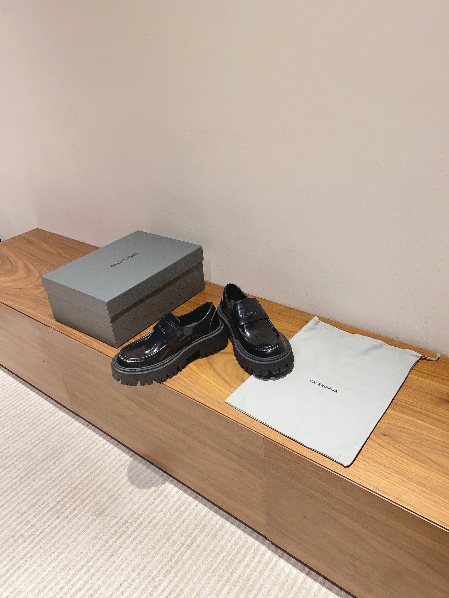 BALENCIAGA 25S LOAFERS IN BLACK CALFSKIN - 35