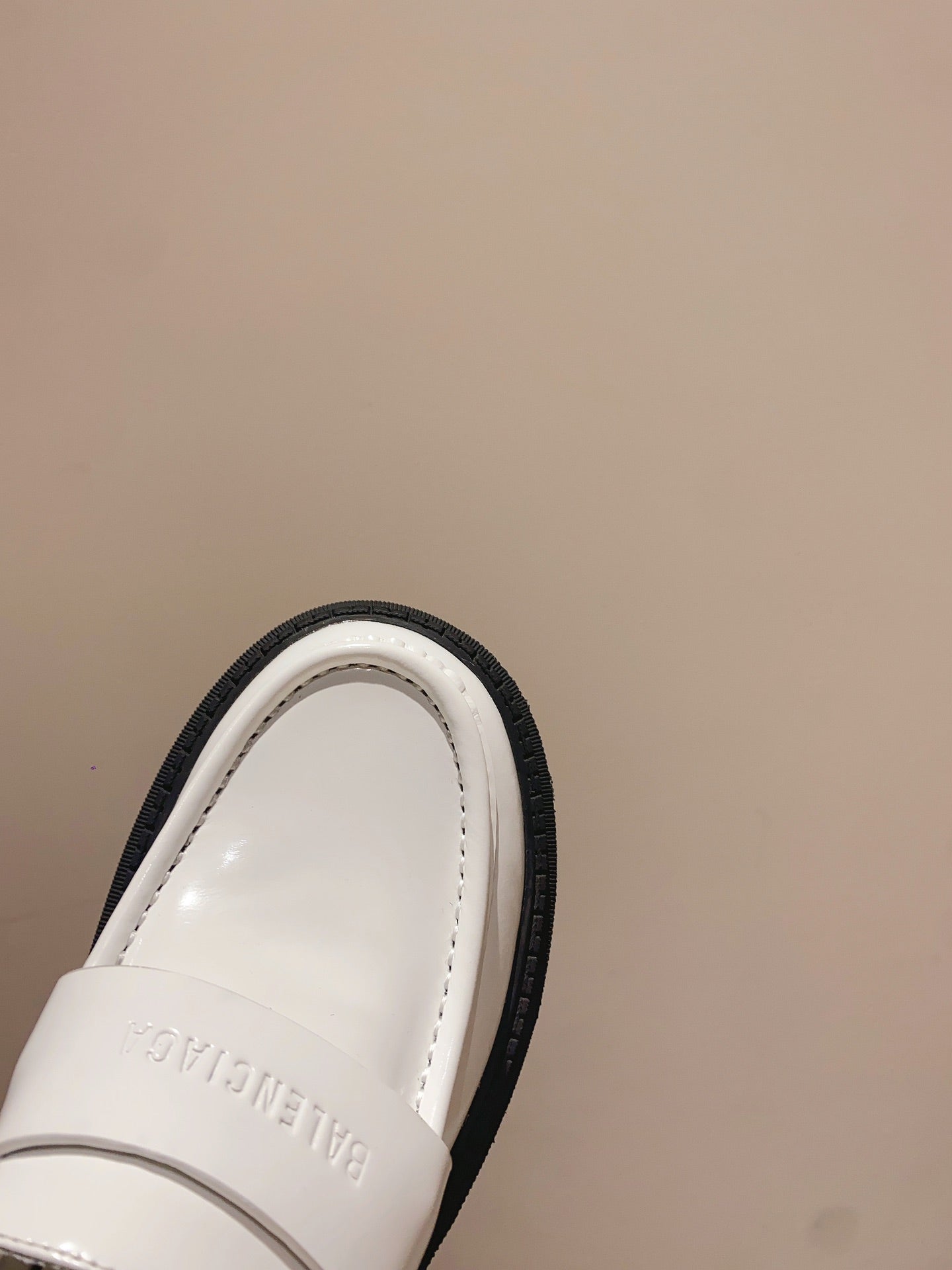 BALENCIAGA 25S LOAFERS IN WHITE CALFSKIN - 35