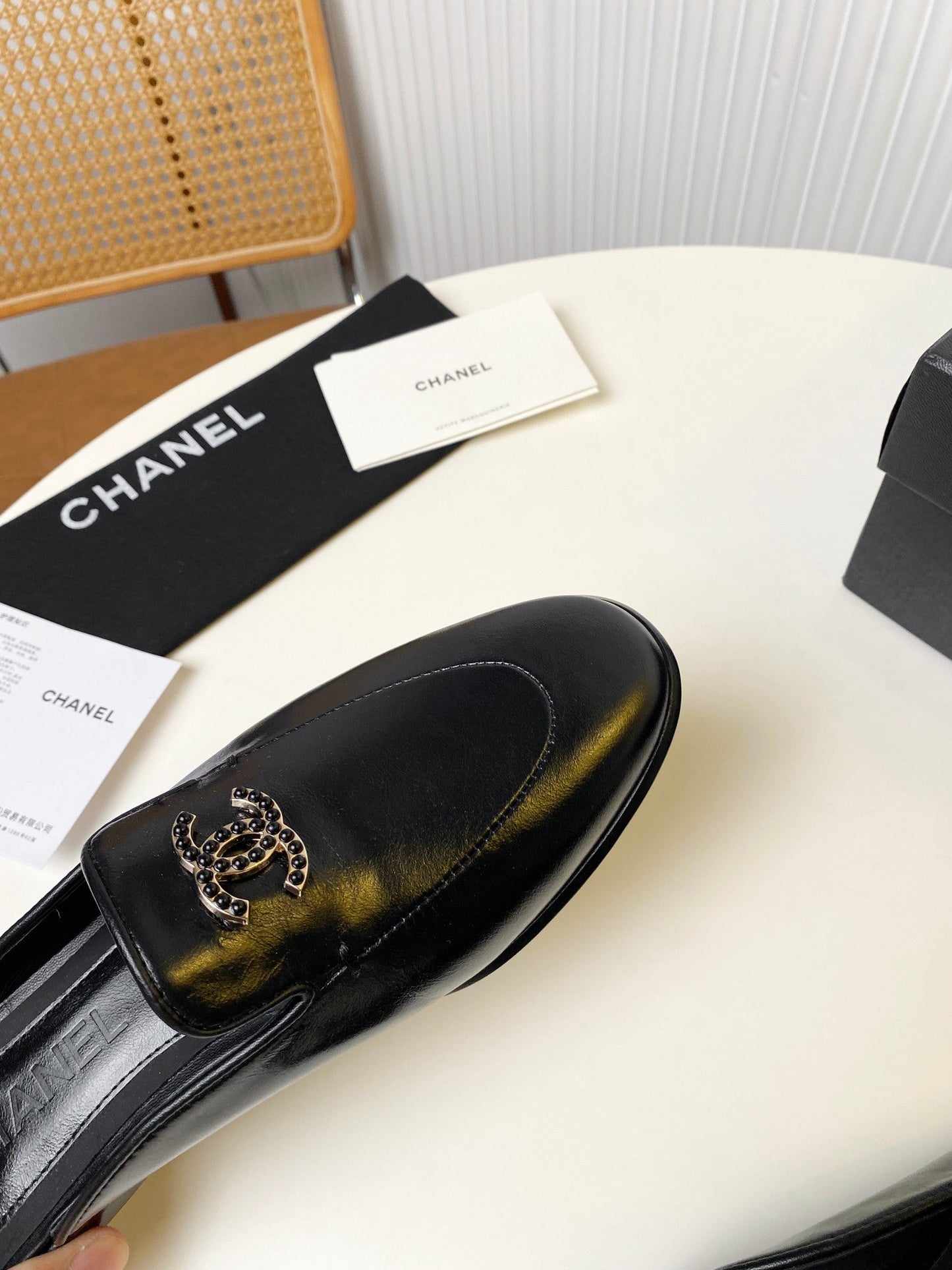 FLAT MULE IN BLACK LAMBSKIN 983818 - 35