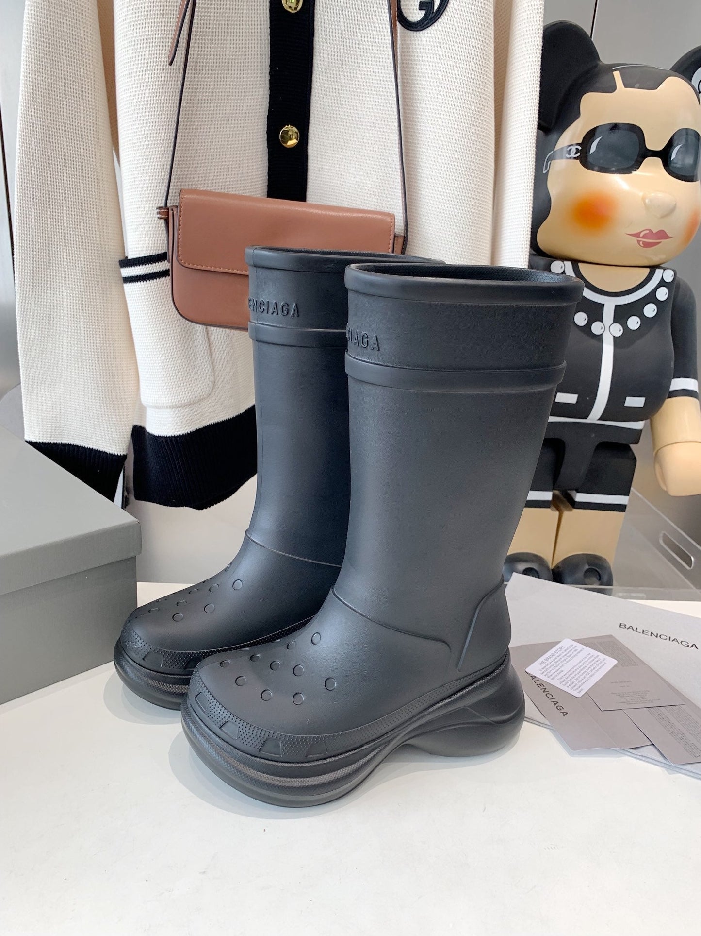 CROCS BOOTS IN BLACK RUBBER - 35