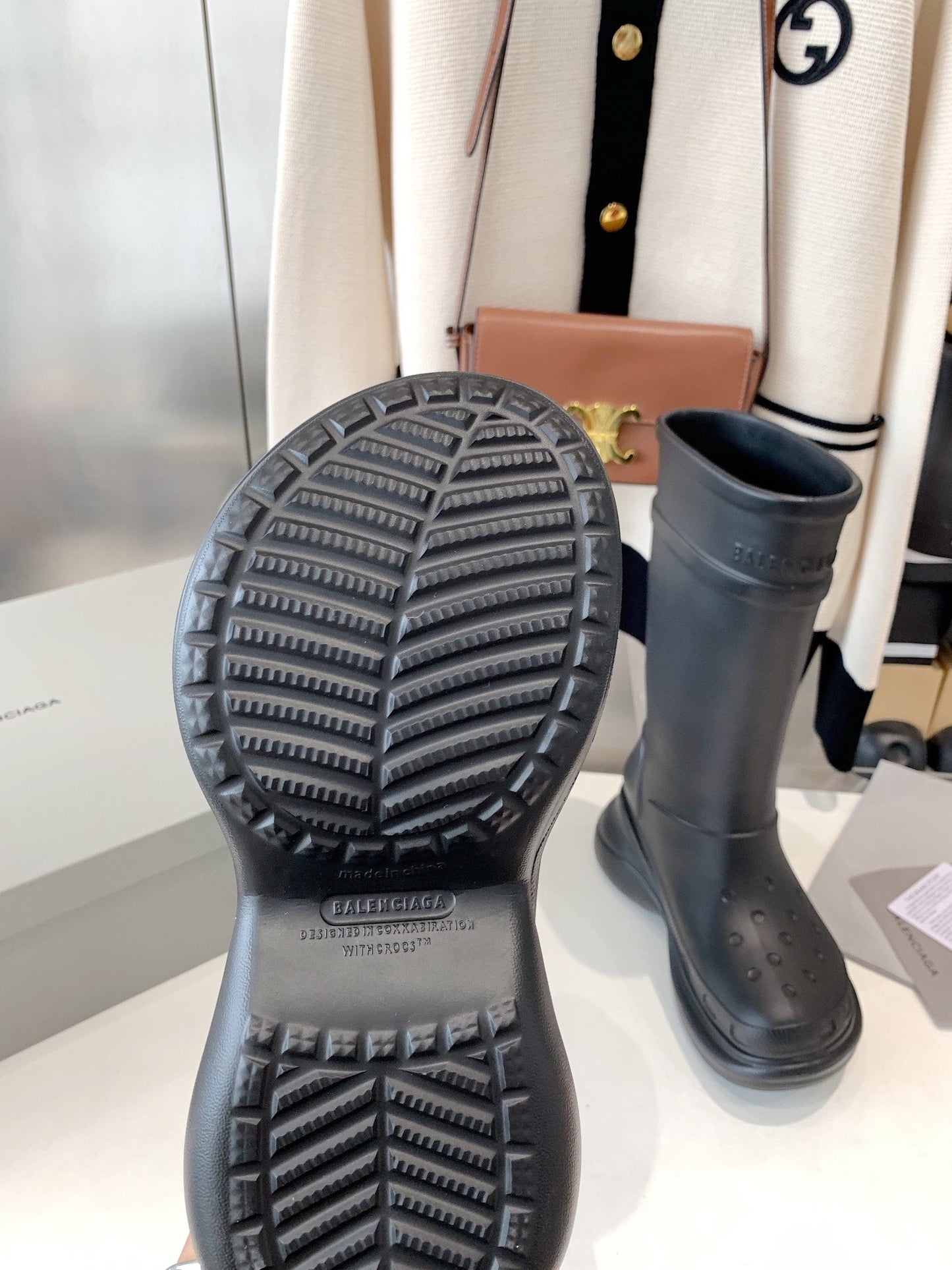CROCS BOOTS IN BLACK RUBBER - 35