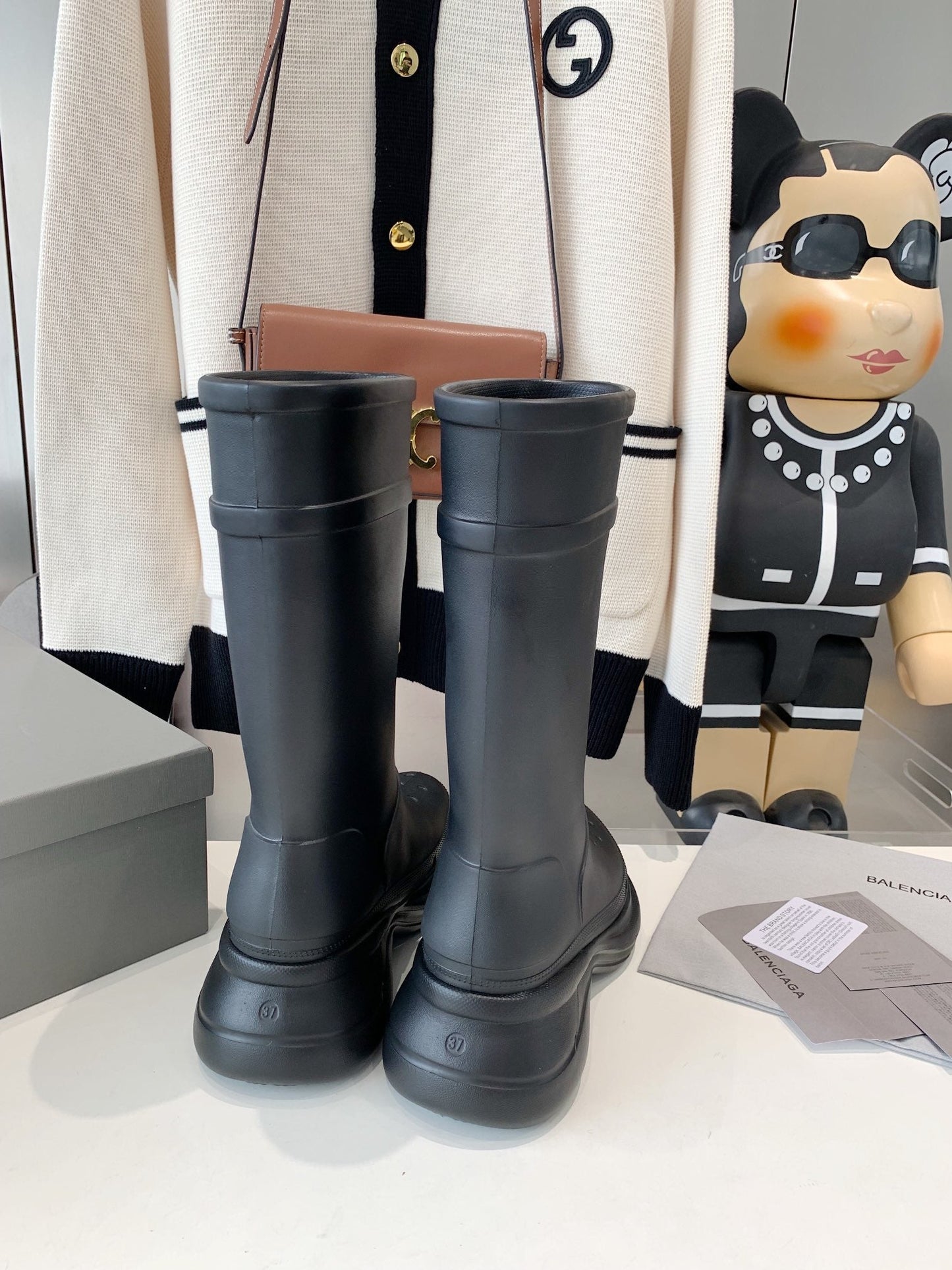 CROCS BOOTS IN BLACK RUBBER - 35