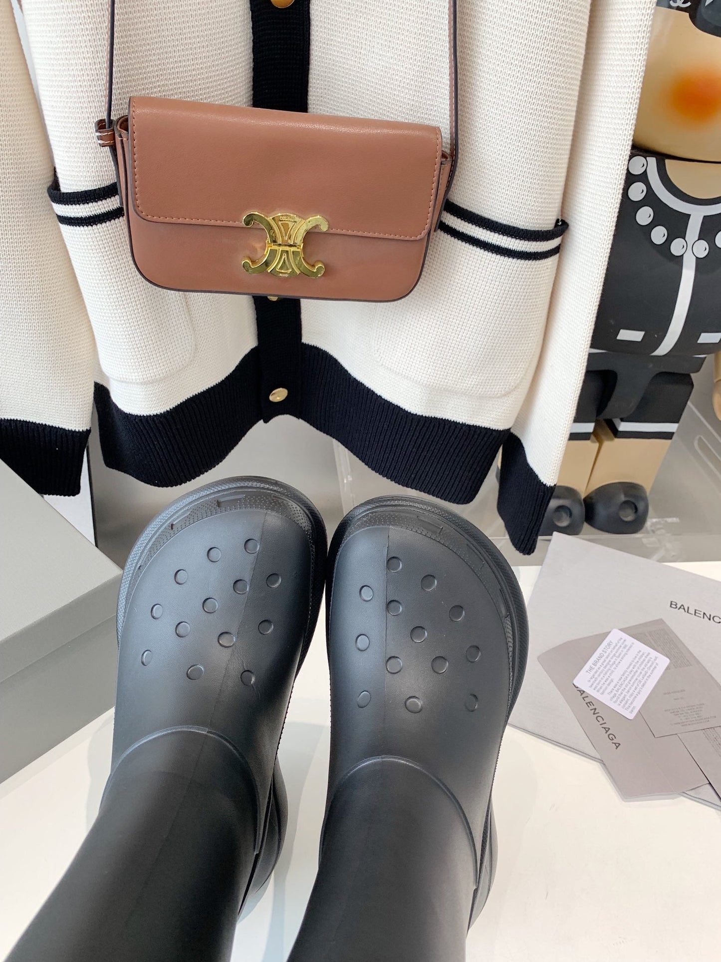 CROCS BOOTS IN BLACK RUBBER - 35
