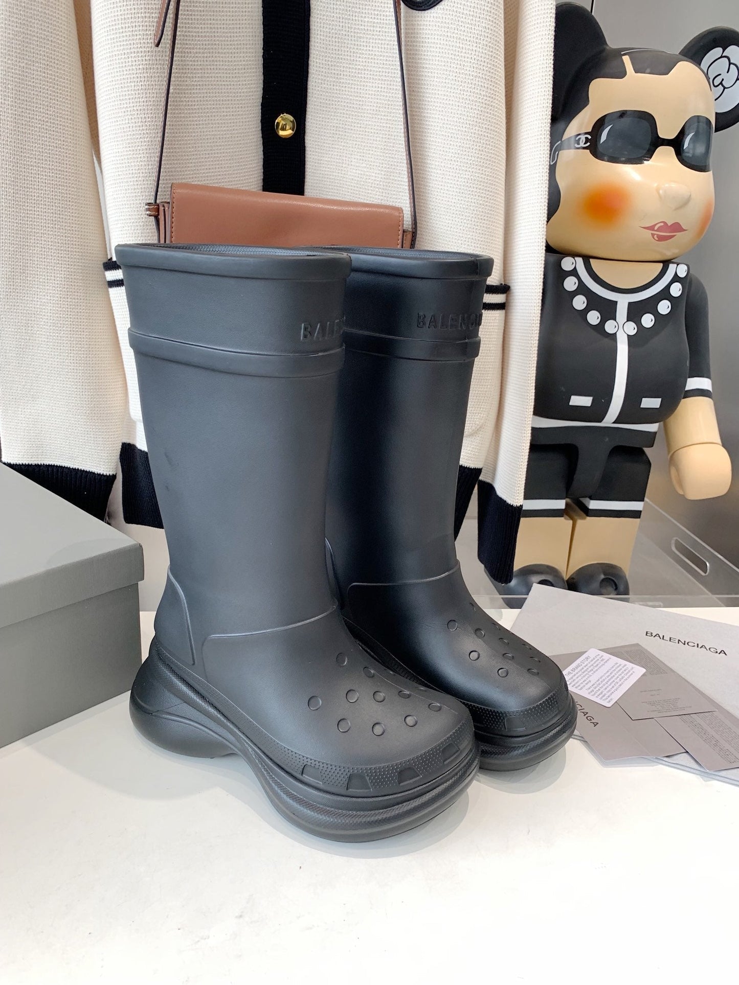 CROCS BOOTS IN BLACK RUBBER - 35