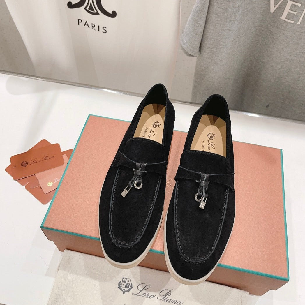LP SUMMER CHARMS WALK LOAFERS BLACK SUEDE - 35