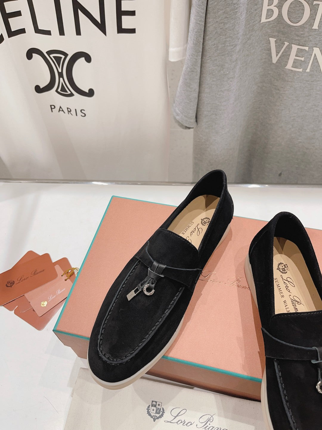 LP SUMMER CHARMS WALK LOAFERS BLACK SUEDE - 35