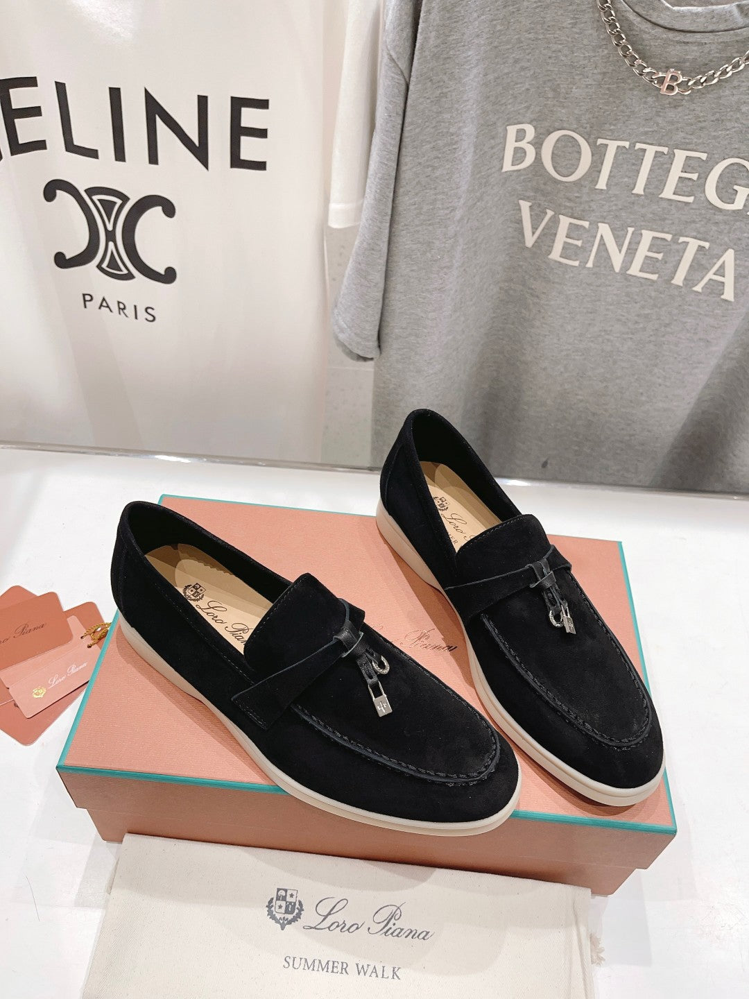 LP SUMMER CHARMS WALK LOAFERS BLACK SUEDE - 35